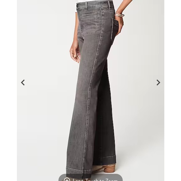 J. Jill High Rise Flare Gray Jeans - Picture 4 of 8